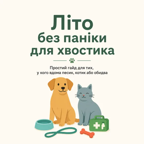 Обкладинка PDF-гайда Літо без паніки для хвостика