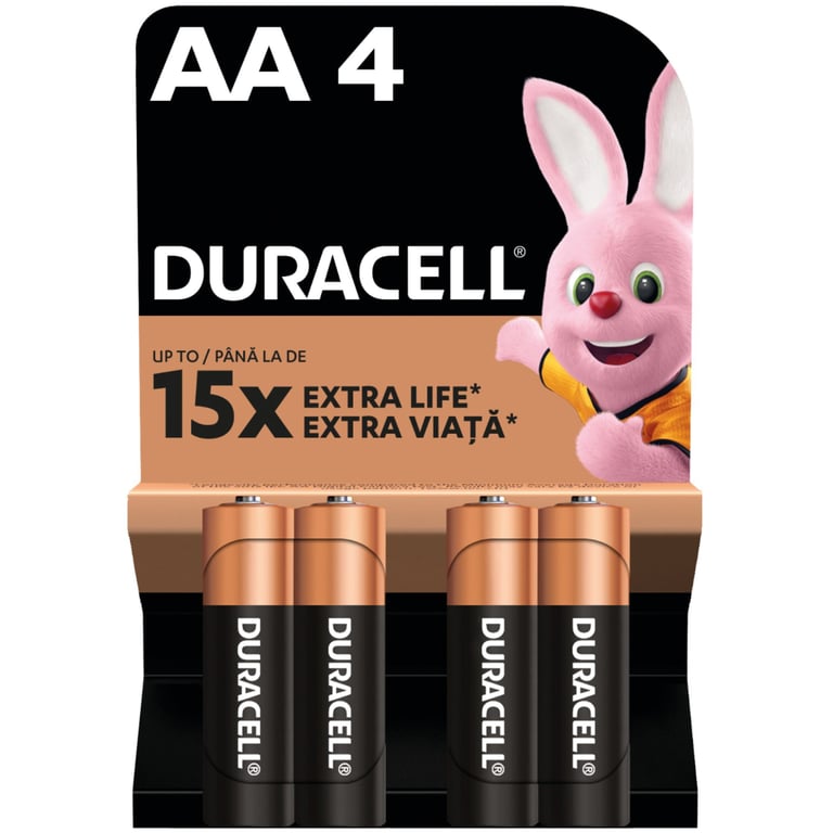Батарейка Duracell AA лужні 4 шт. в упаковці (5000394052536 / 81551270) - фото 1