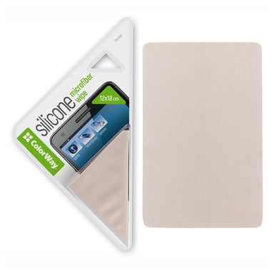 Серветки ColorWay Silicone microfiber wipe, for TFT/LCD, 12х18см (CW-6108) - фото 1