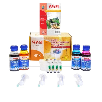 Комплект перезаправних картриджів WWM Epson S22/SX125/SX420W (RC.T128N) - головне фото