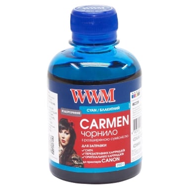 Чорнило WWM CANON UNIVERSAL CARMEN Cyan (CU/C) - фото 1