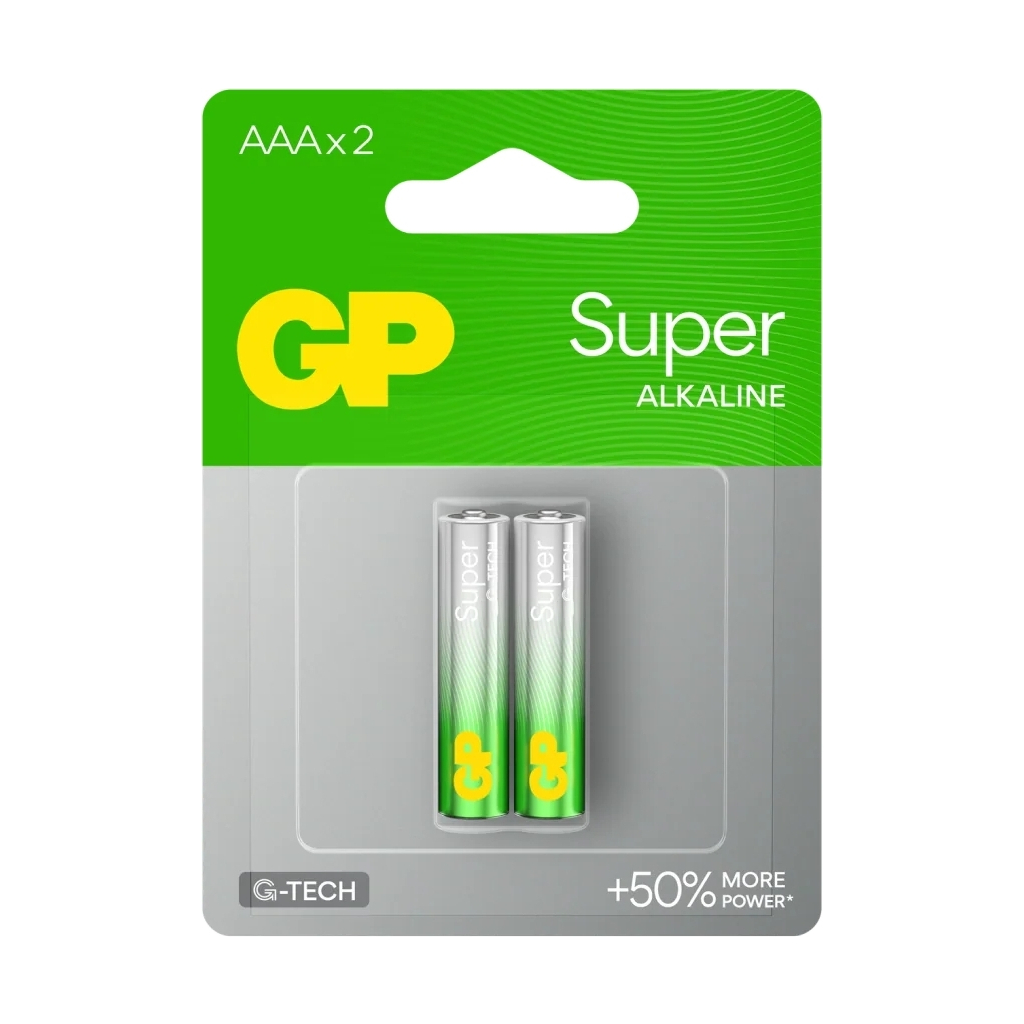 Батарейка Gp AAA LR3 Super Alcaline * 2 (24A-U2 / 4891199000041) - фото 1