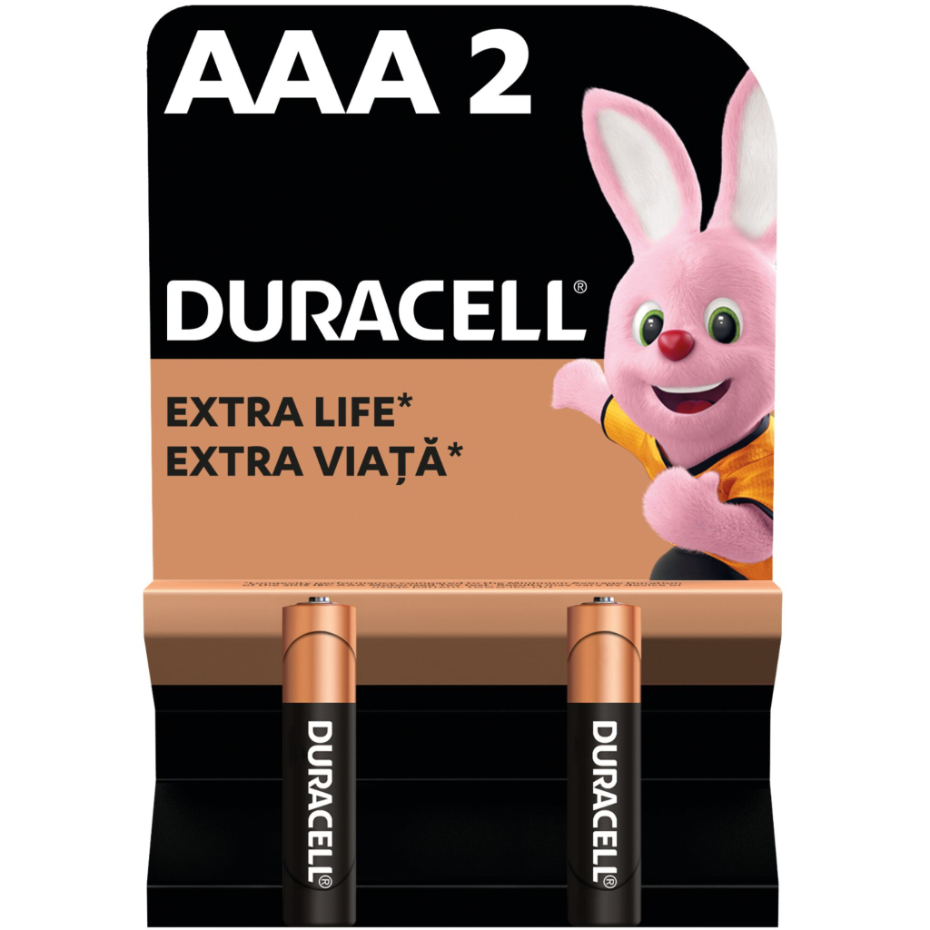 Батарейка Duracell AAA лужні 2 шт. в упаковці (5000394058170 / 81484984) - фото 1 Батарейка Duracell AAA лужні 2 шт. в упаковці (5000394058170 / 81484984) - фото 1