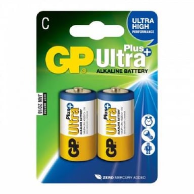 Батарейка Gp C GP Ultra Plus Alkaline LR14 * 2 (14AUP-U2 / 4891199100390) - фото 1