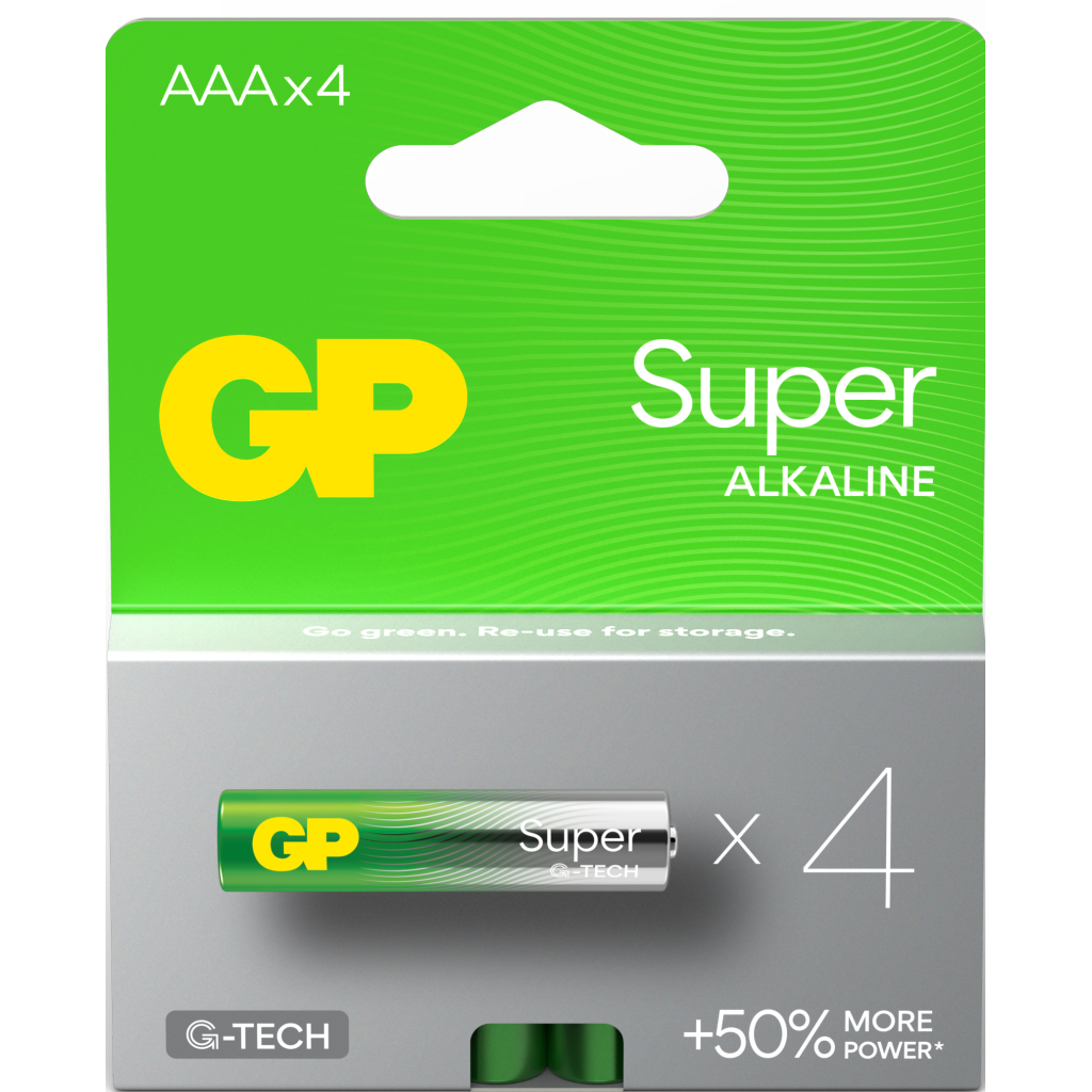 Батарейка Gp AAA LR3 Super Alcaline * 4 (24A21-SB4 / 4891199218224) - фото 1