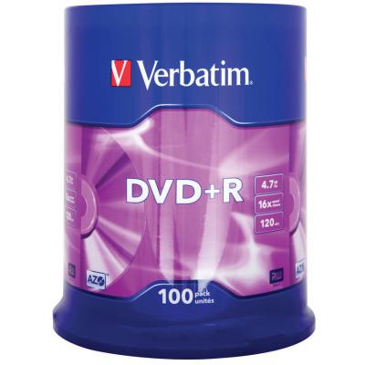 Диск DVD Verbatim 4.7Gb 16X CakeBox 100шт (43551) - фото 2