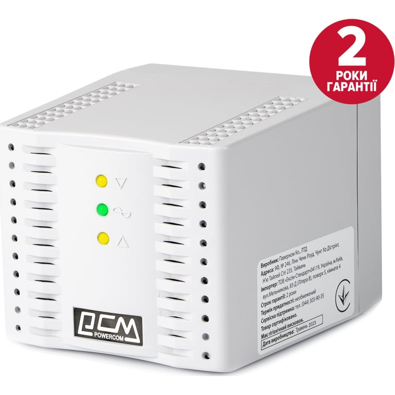 Стабілізатор TCA-1200 Powercom (TCA-1200 white) - фото 3