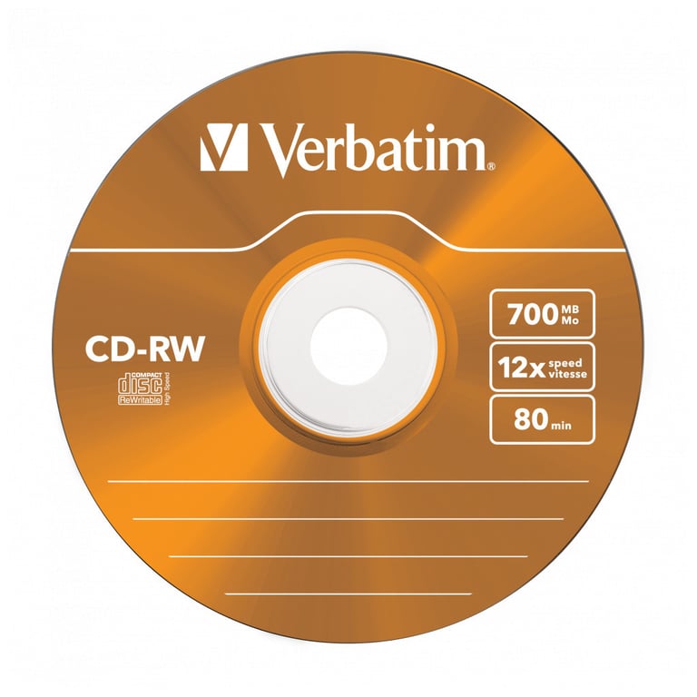 Диск CD Verbatim CD-RW 700Mb 12X SlimBox 5шт Color (43167) - фото 4