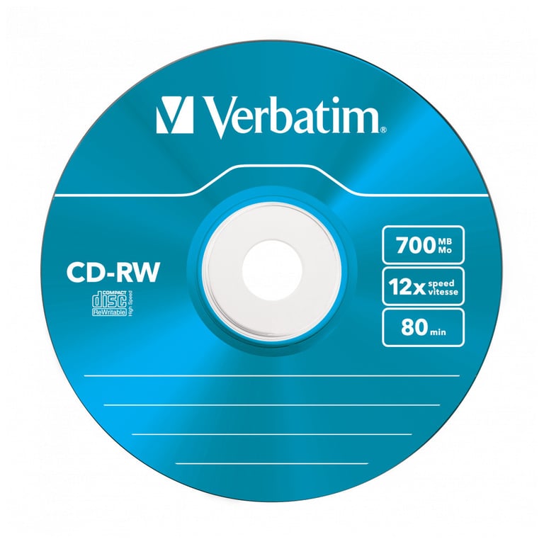 Диск CD Verbatim CD-RW 700Mb 12X SlimBox 5шт Color (43167) - фото 6