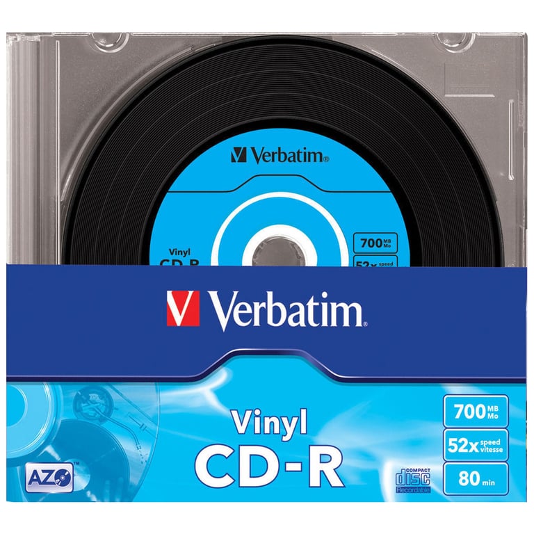 Диск CD Verbatim CD-R 700Mb 52x Slim case Vinyl AZO (43426) - фото 2