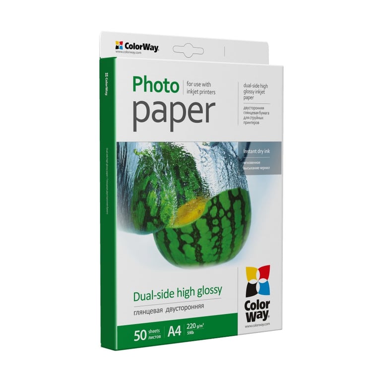 Фотопапір ColorWay A4 220г Glossy 50ст. (PGD220050A4) - фото 2