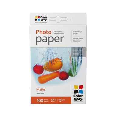Фотопапір ColorWay 10x15 190г matte, 100с (PM1901004R) - фото 1