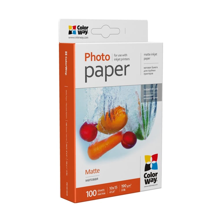 Фотопапір ColorWay 10x15 190г matte, 100с (PM1901004R) - фото 2