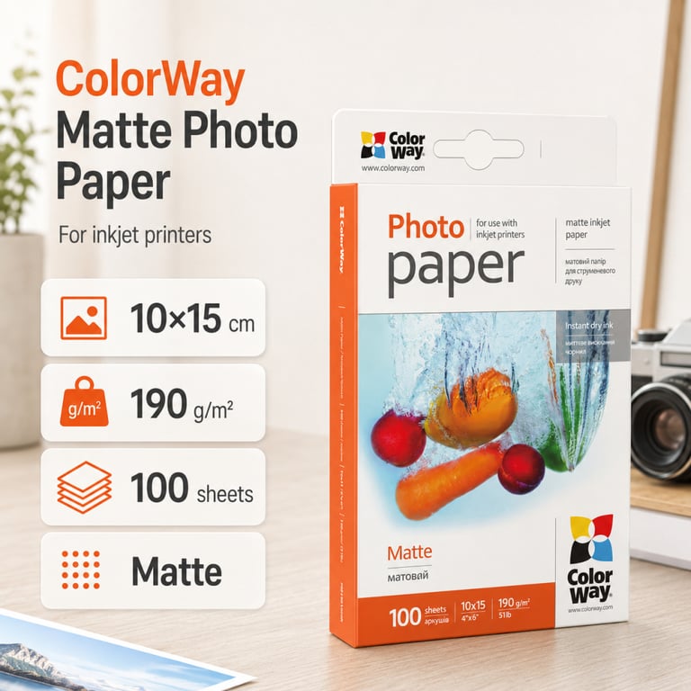 Фотопапір ColorWay 10x15 190г matte, 100с (PM1901004R) - фото 5