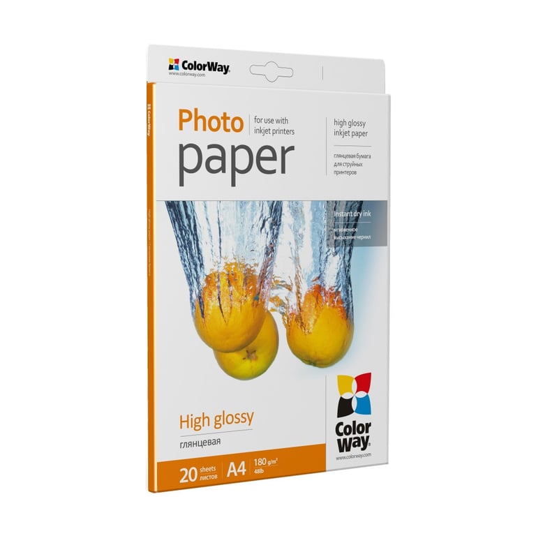 Фотопапір ColorWay A4 180г glossy 20л (PG180020A4) - фото 2