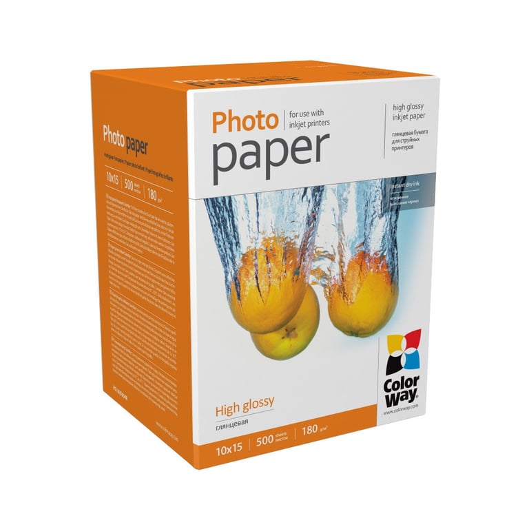 Фотопапір ColorWay 10×15 180г glossy, 500с (PG1805004R)