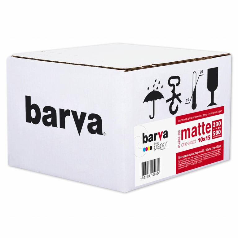 Фотопапір Barva 10×15, 230 g/m2, Original, Matte, 500c (IP-A230-083)