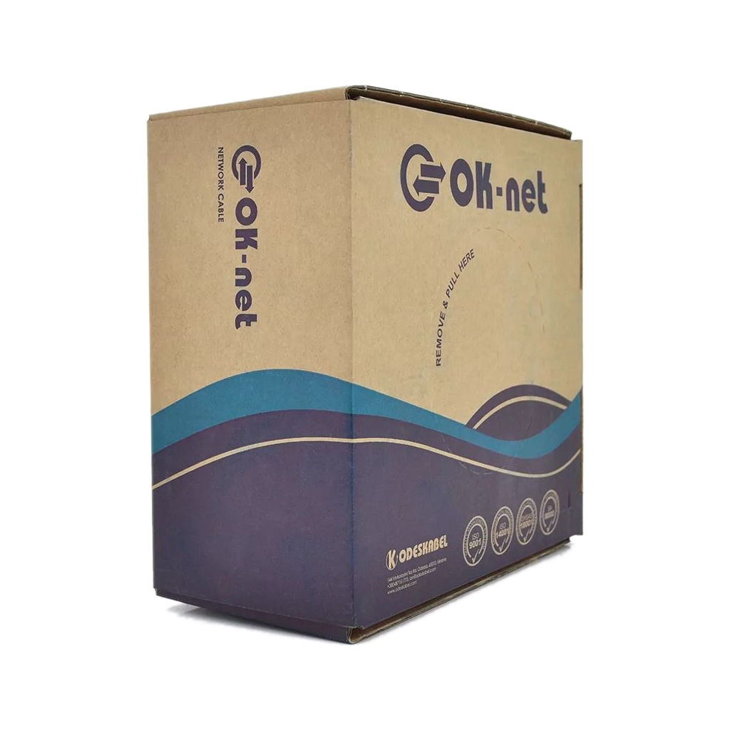 Кабель мережевий OK-Net UTP cat.5e 305м зовнішній (U/UTP-cat.5Е) (КПП-ВП (100) 4х2х0,51) - фото 2 Кабель мережевий OK-Net UTP cat.5e 305м зовнішній (U/UTP-cat.5Е) (КПП-ВП (100) 4х2х0,51) - фото 2