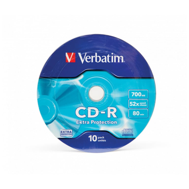 Диск CD Verbatim CD-R 700Mb 52x Spindle Wrap box Extra (43725) - фото 1