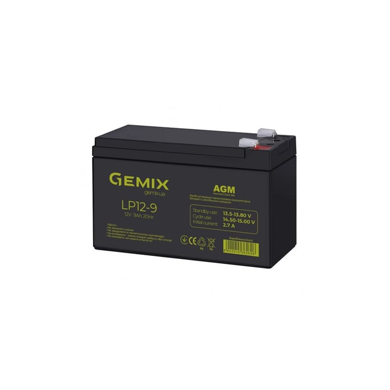 Батарея до ДБЖ Gemix LP 12В 9Ач (LP12-9) - фото 2