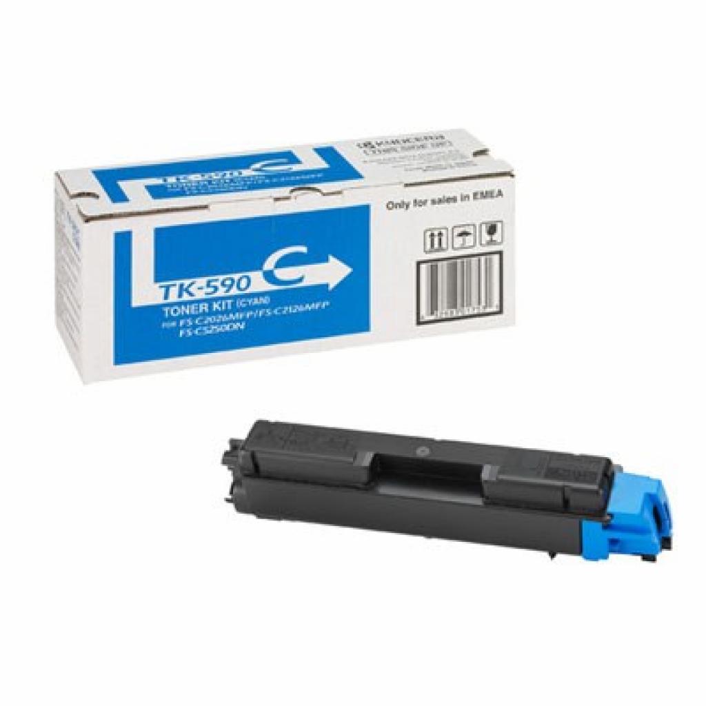Тонер-картридж Kyocera TK-590C cyan (FS-C2026/2126/5250) (1T02KVCNL0) Тонер-картридж Kyocera TK-590C cyan (FS-C2026/2126/5250) (1T02KVCNL0)