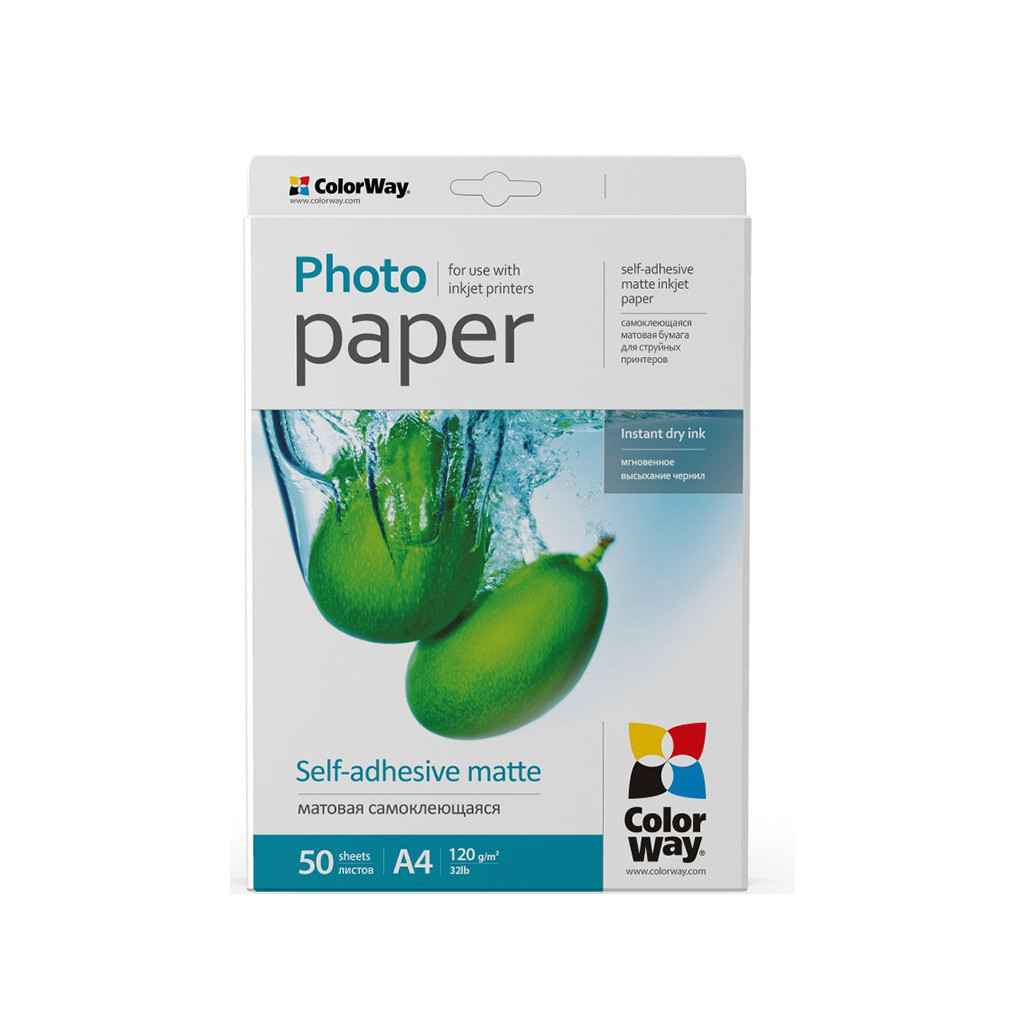 Фотопапір ColorWay A4 120г glossy 50л (PMS1208050A4) - фото 1