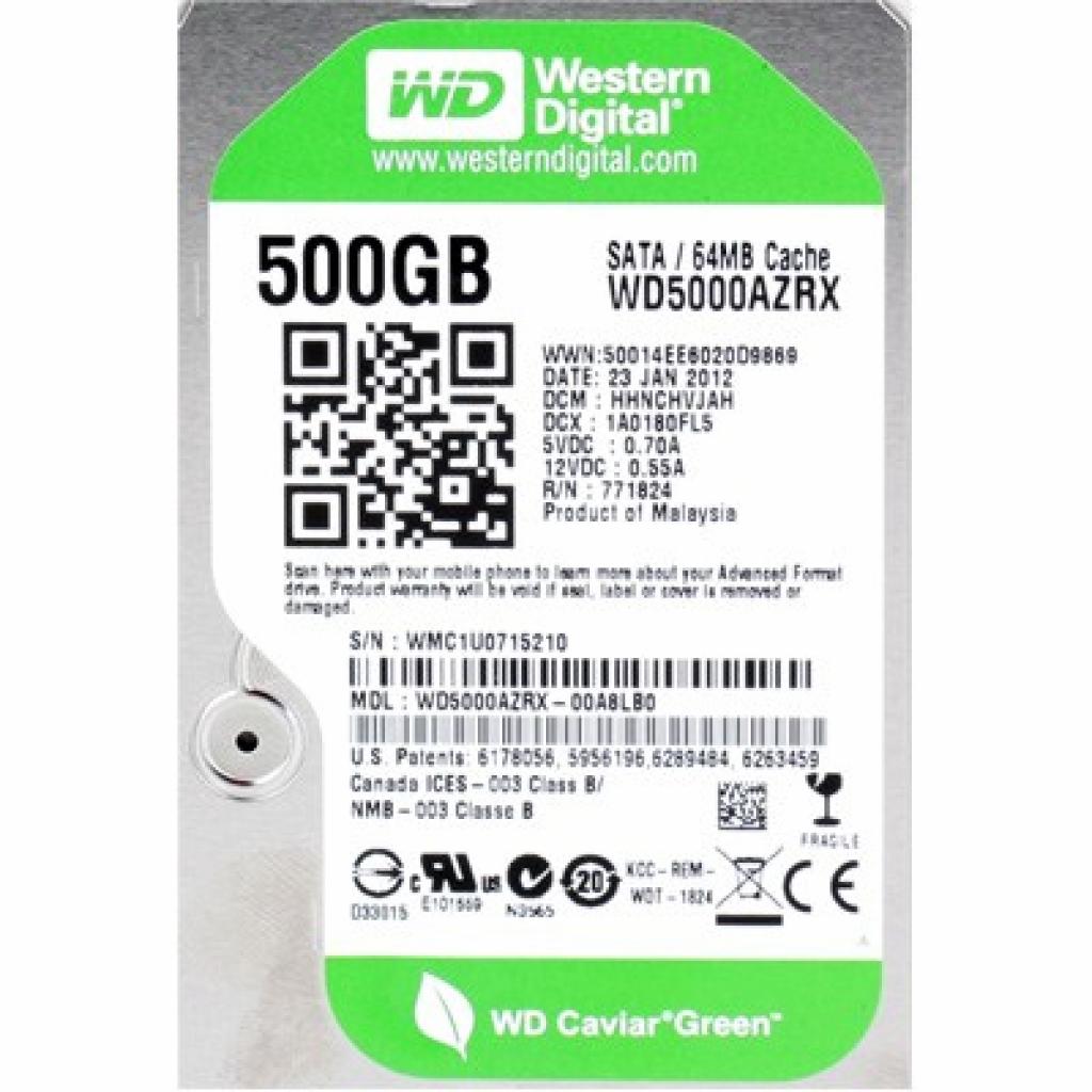 Жорсткий диск 3.5" 500Gb WD (WD5000AZRX) - фото 1 Жорсткий диск 3.5" 500Gb WD (WD5000AZRX) - фото 1