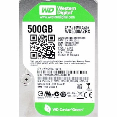 Жорсткий диск 3.5" 500Gb WD (WD5000AZRX) - фото 1