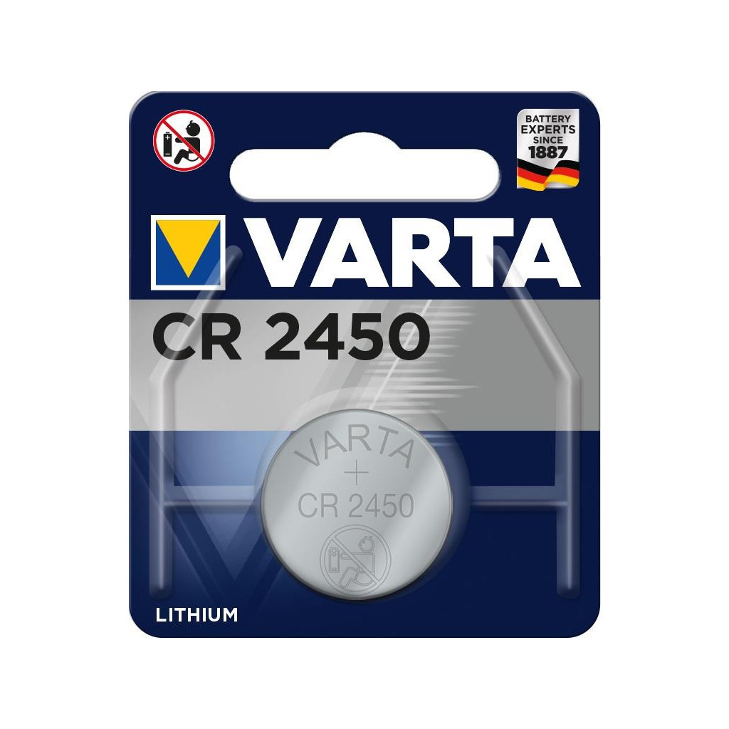 Батарейка Varta CR2450 Lithium (06450101401) - фото 1