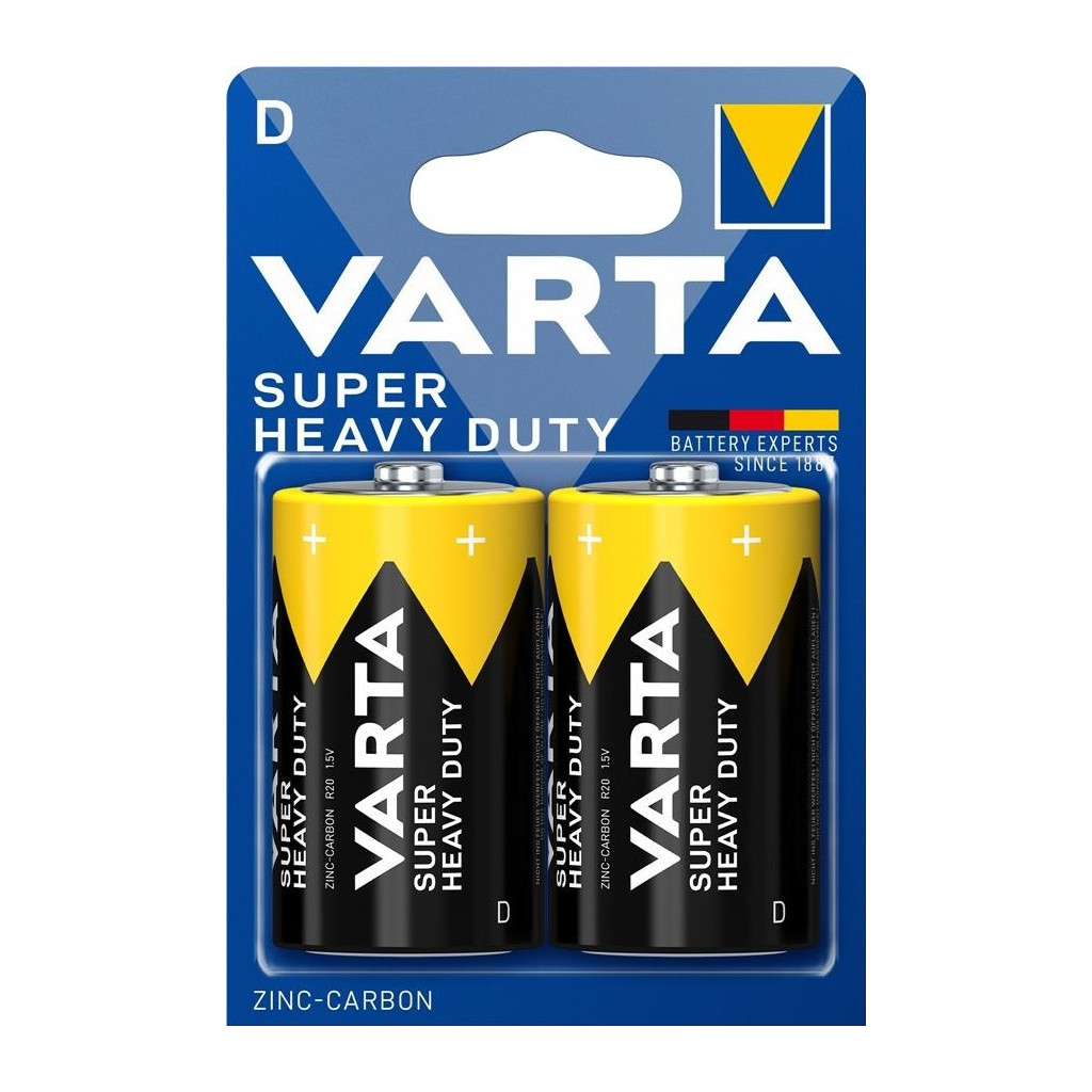 Батарейка Varta D Super Heavy Duty вугільно-цинкова * 2 (02020101412) Батарейка Varta D Super Heavy Duty вугільно-цинкова * 2 (02020101412)