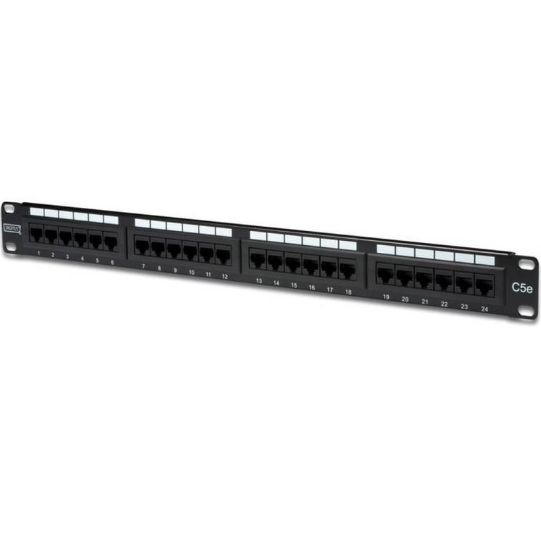 Патч-панель Digitus 19″ 1U 24 порта 5e UTP в сборе (DN-91524U)