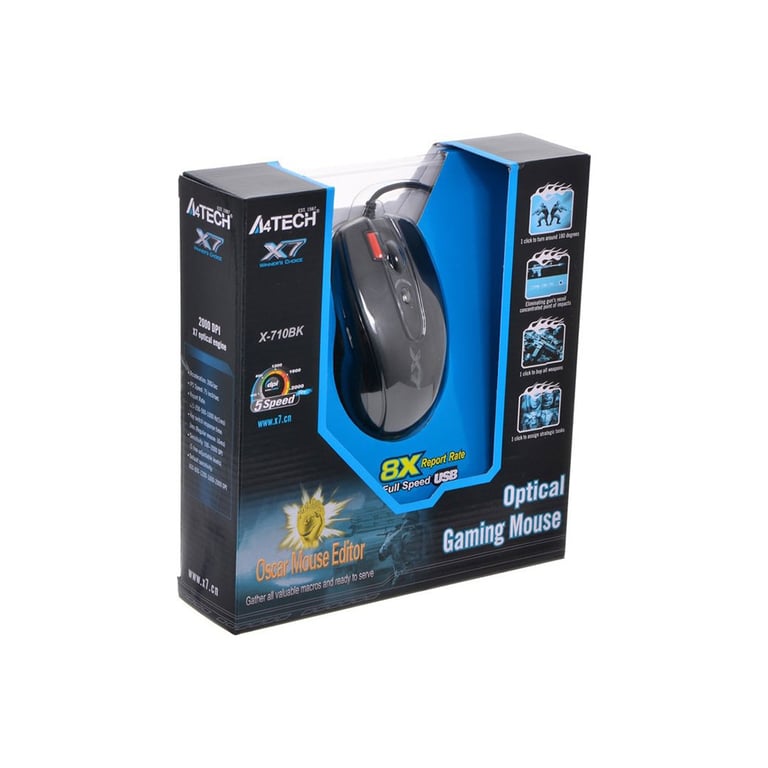 Мишка A4Tech X-710BK black (4711421757874) - фото 5