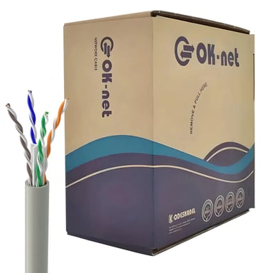 Кабель мережевий OK-Net UTP 305м Cat.6 4х2х0,54 Indoor (КПВ-ВП (250) 4х2х0,54) - фото 1