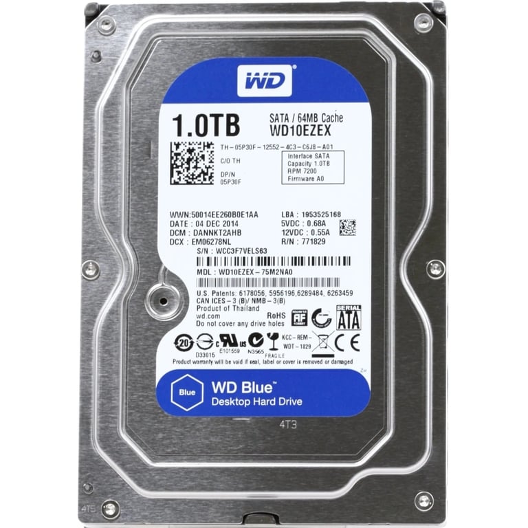 Жорсткий диск 3.5″ 1TB WD (WD10EZEX)