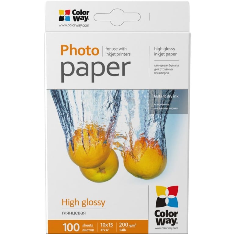 Фотопапір ColorWay 10x15 200г glossy, 100с (PG2001004R) - фото 1