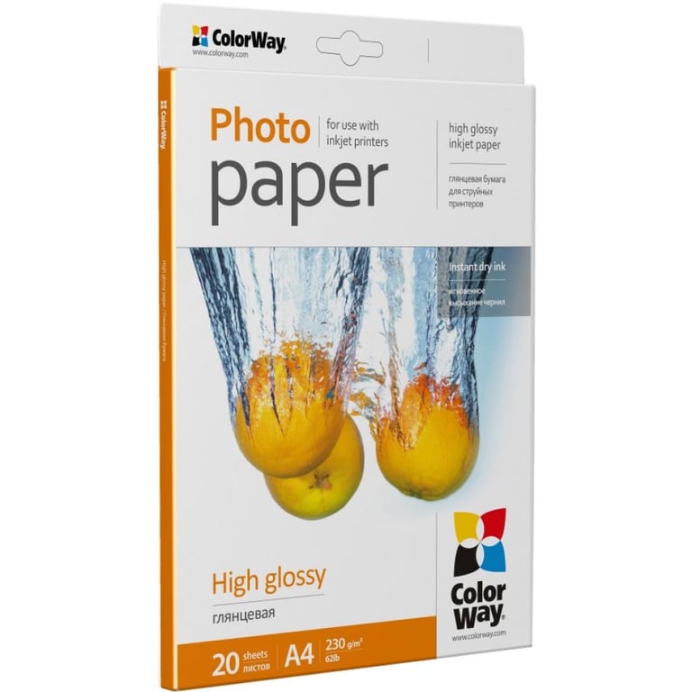 Фотопапір ColorWay A4 230г Glossy 20ст (PG230020A4) - фото 2