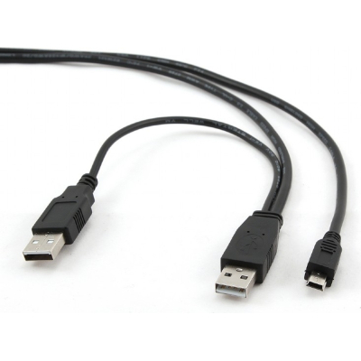 Кабель для передачі даних USB 2.0 AMx2 to Mini 5P 0.9m Cablexpert (CCP-USB22-AM5P-3)