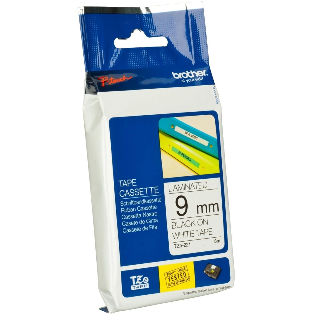 Стрічка для принтера етикеток Brother TZE221 - фото 1 Стрічка для принтера етикеток Brother TZE221 - фото 1