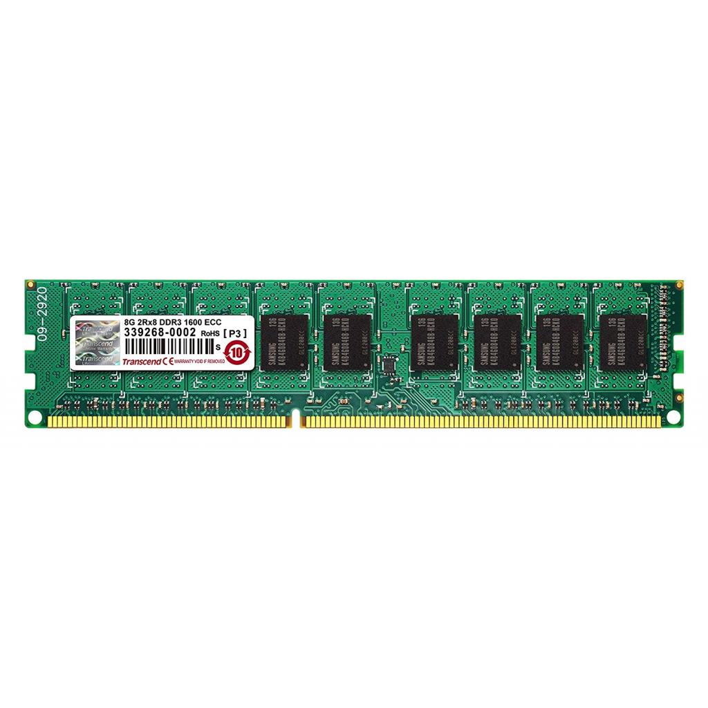 Модуль пам%27яті для сервера DDR3 8GB ECC UDIMM 1600MHz 2Rx8 1.5V CL11 Transcend (TS1GLK72V6H)