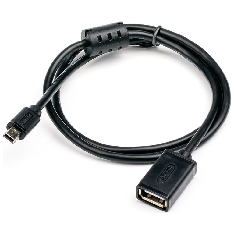 Дата кабель OTG USB 2.0 AF to Mini 5P 0.8m Atcom (12821) - фото 1