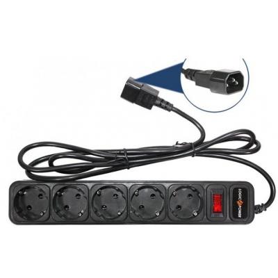 Мережевий фільтр живлення LogicPower LP-X5-UPS 3.0м, 0,75mm2, 10A (2754) - фото 3