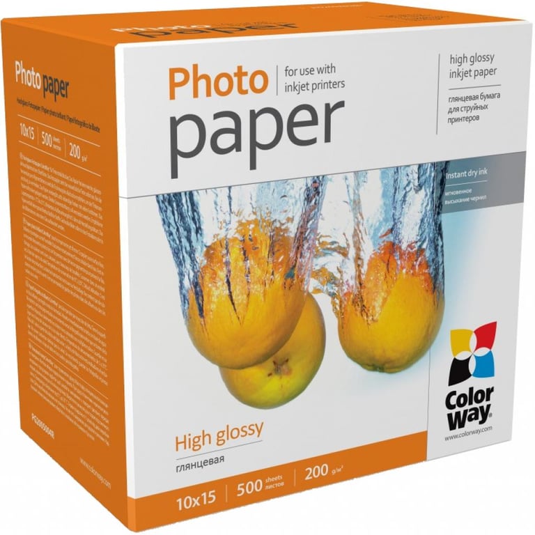 Фотопапір ColorWay 10x15 200г glossy, 500с (PG2005004R) - фото 1