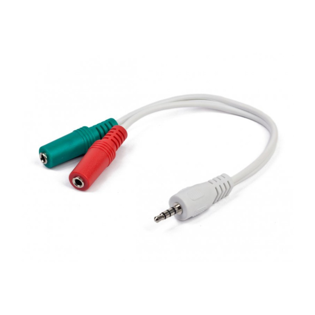 Перехідник Cablexpert Jack 3.5mm папа/2х3.5mm мама (CCA-417W) - головне фото