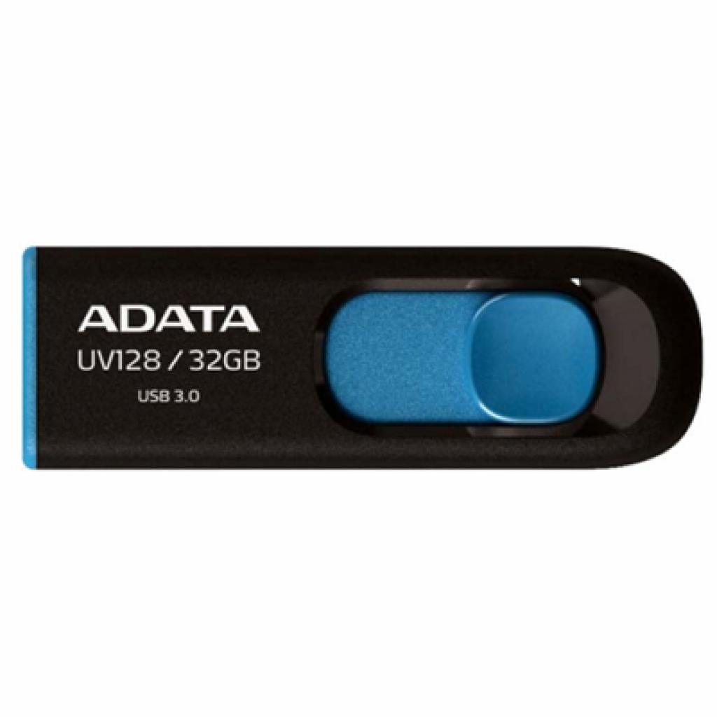 USB флеш накопичувач ADATA 32Gb UV128 black-blue USB 3.0 (AUV128-32G-RBE) USB флеш накопичувач ADATA 32Gb UV128 black-blue USB 3.0 (AUV128-32G-RBE)
