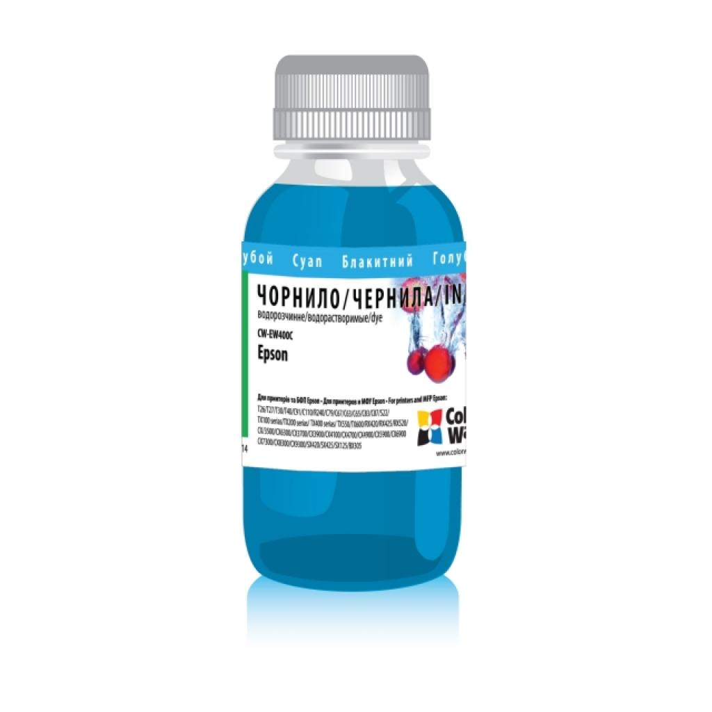 Чорнило ColorWay Epson SC 67/87/79/91/T26 200мл Cyan (CW-EW400C02) - фото 1