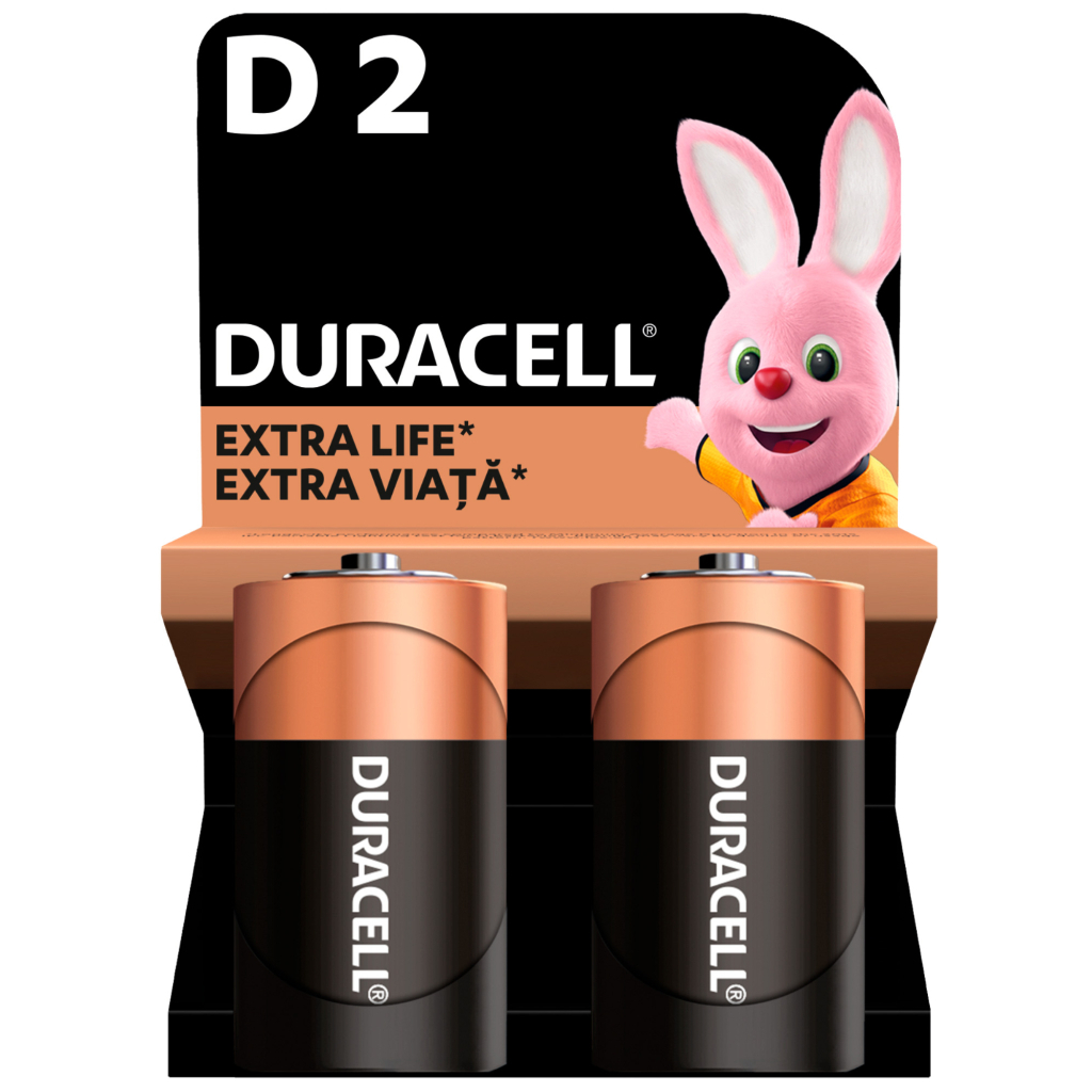 Батарейка Duracell D LR20 лужна 2шт. в упаковці (81545439/5005987/5014435) - фото 1 Батарейка Duracell D LR20 лужна 2шт. в упаковці (81545439/5005987/5014435) - фото 1