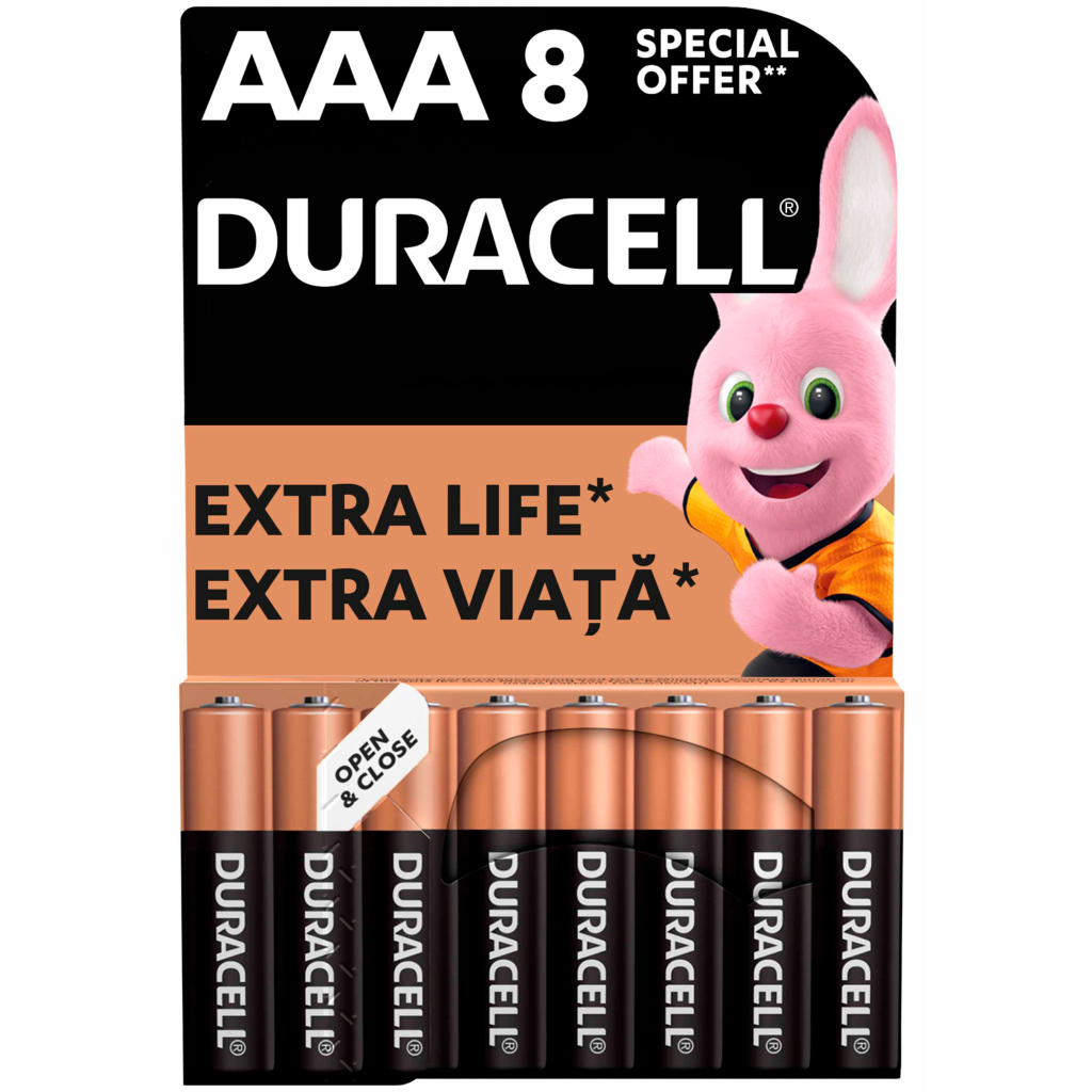 Батарейка Duracell AAA лужні 8 шт. в упаковці (5000394203341 / 81480364) - фото 1 Батарейка Duracell AAA лужні 8 шт. в упаковці (5000394203341 / 81480364) - фото 1