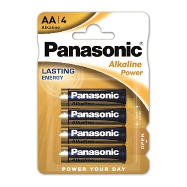 Батарейка Panasonic LR06 Alkaline Power * 4 (LR6REB/4BPR) - фото 1