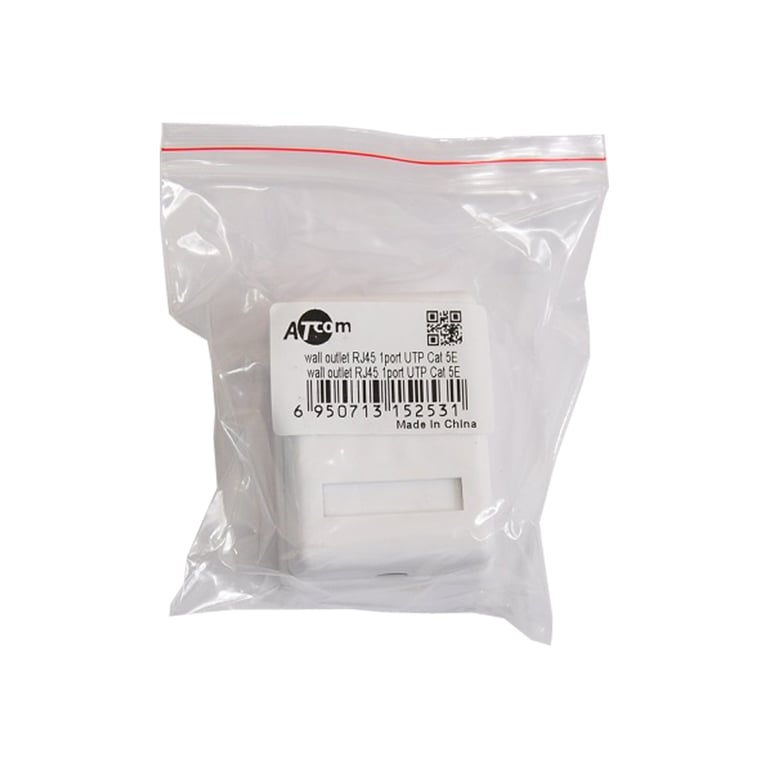 Комп'ютерна розетка Atcom RJ45 x1 UTP 5e (15253) - фото 2