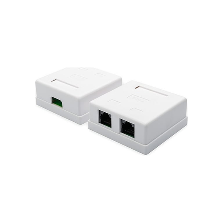 Комп'ютерна розетка Atcom RJ45 x2 UTP 5e (15254) - фото 1